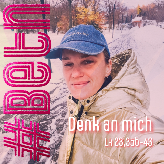 Stanzi bei Schnee im Park